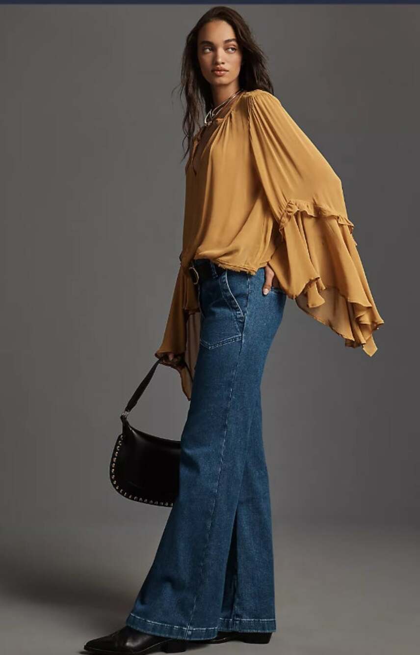 EUC Anthropologie Maeve The Naomi High-Rise Wide-Leg Jeans - 25 waist
